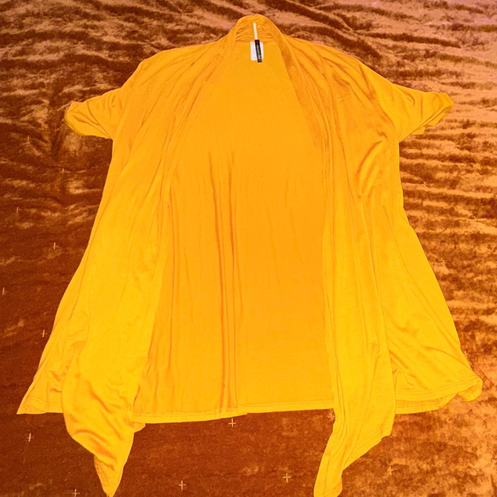 Mustard Yellow Open Cardigan